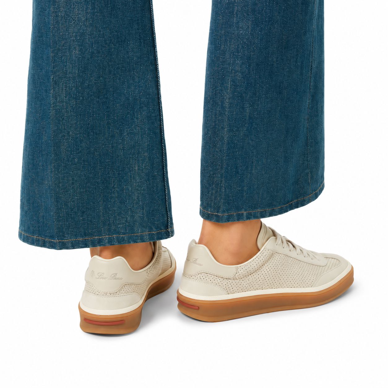 Loro Piana Sneaker Tennis Walk Damen - Pearl Powder