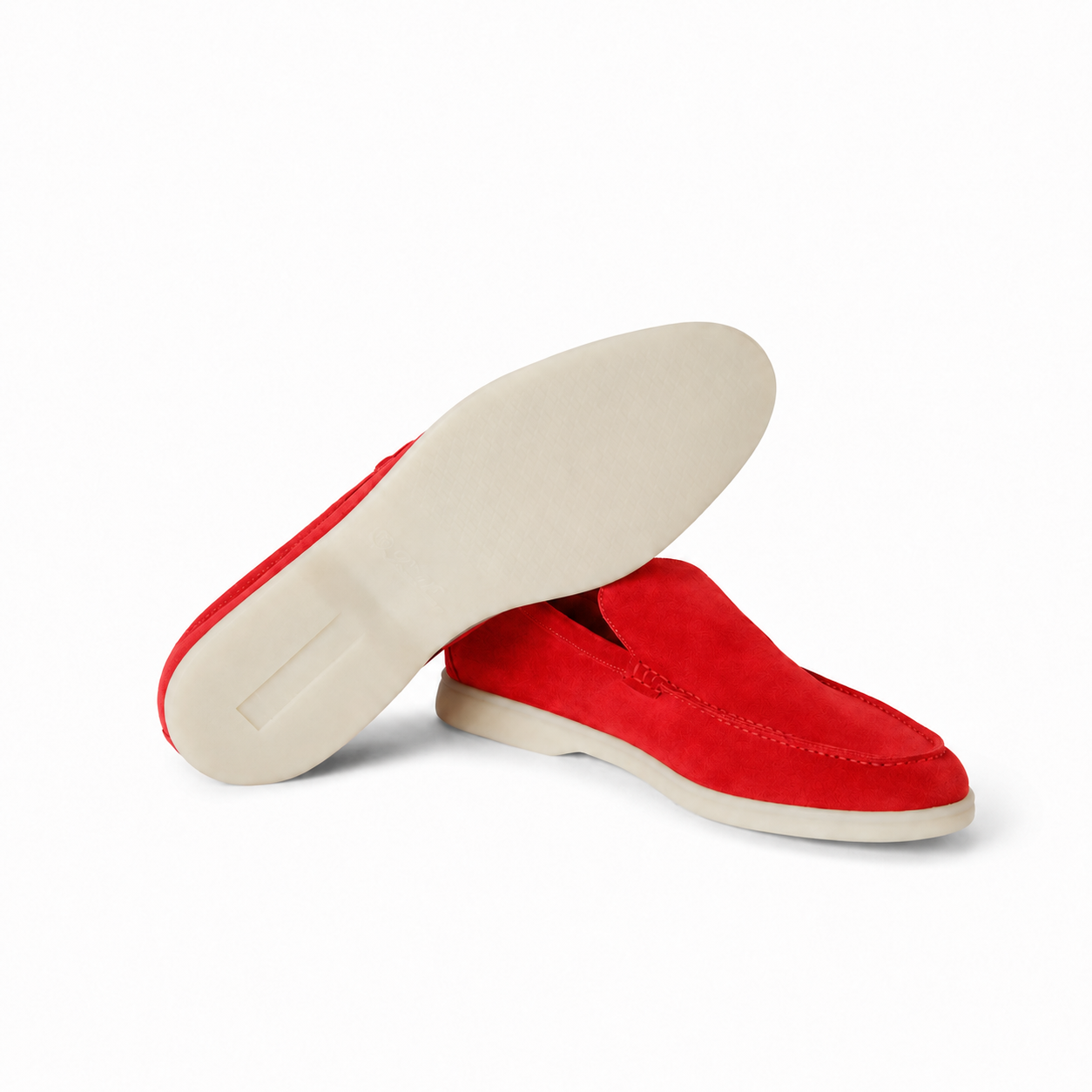 Loro Piana Mokassin Summer Walk - Kirschrot