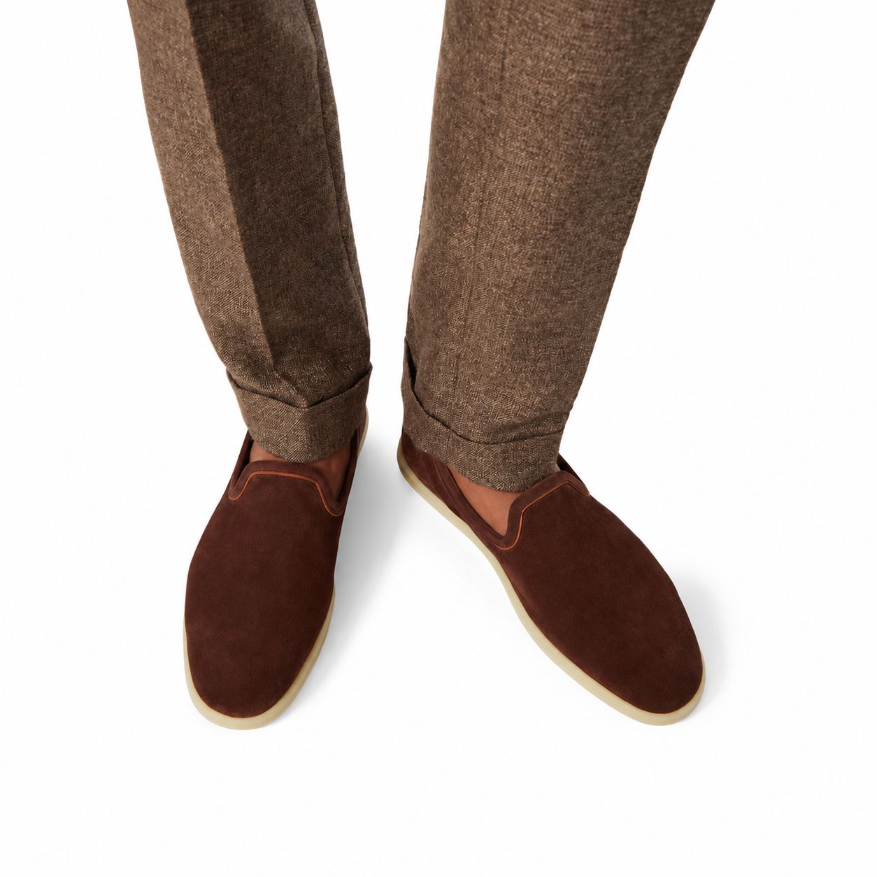 Loro Piana Mokassin Venice Walk - Deep Mogano