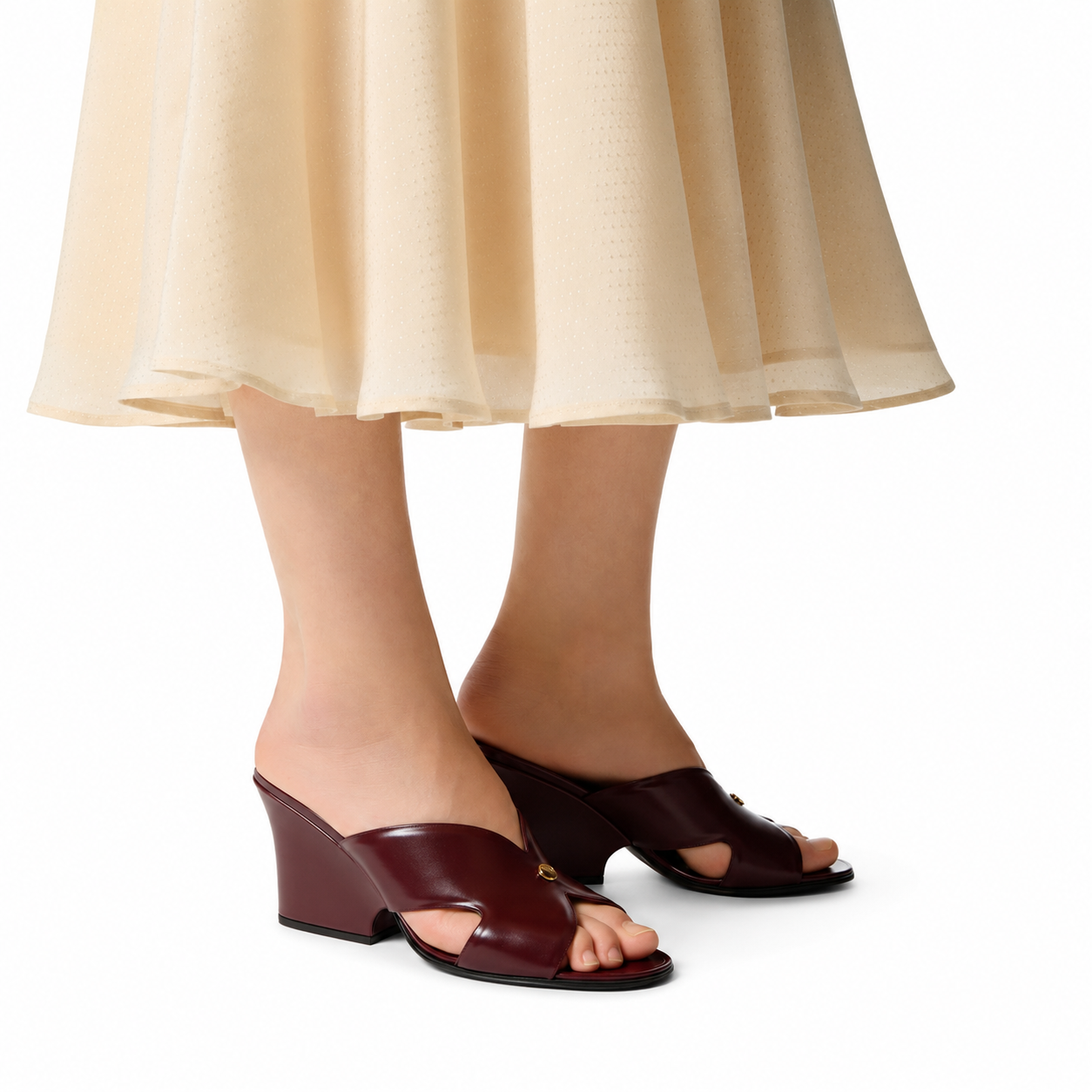 Loro Piana Sandale Vera Damen - Oxblood