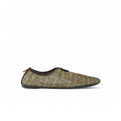Loro Piana Flacher Slipper Floaty Damen - Light Olive/burnt Orange