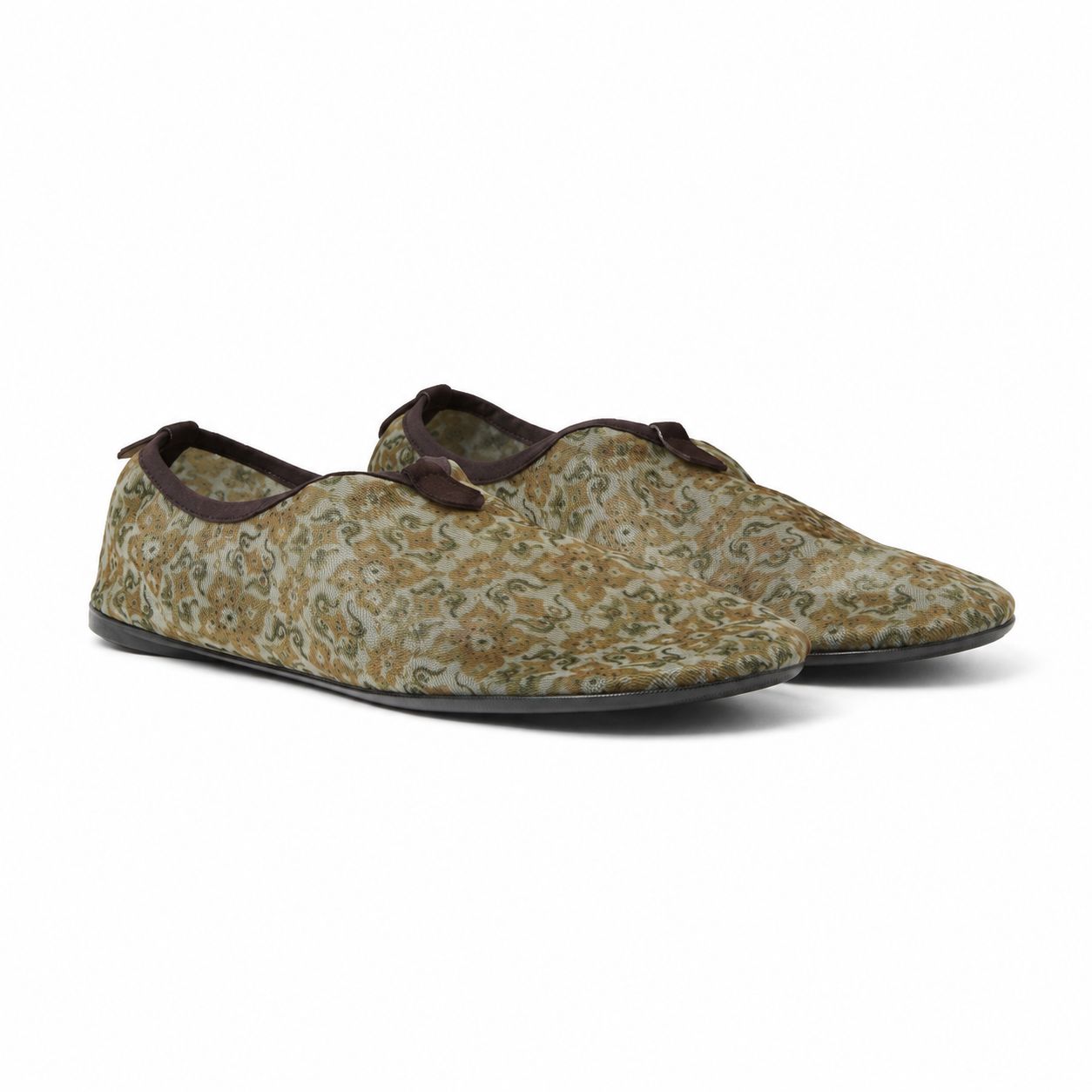 Loro Piana Flacher Slipper Floaty Damen - Light Olive/burnt Orange