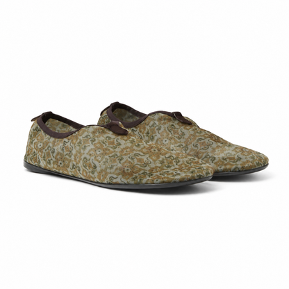 Loro Piana Flacher Slipper Floaty Damen - Light Olive/burnt Orange