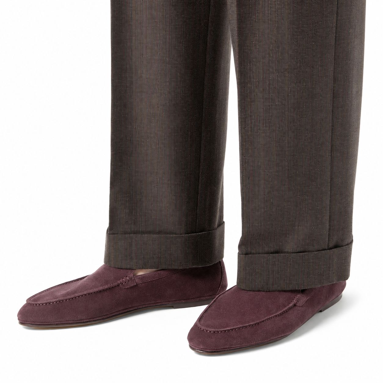 Loro Piana Mokassin Summer Anton Walk - Grape Fruit