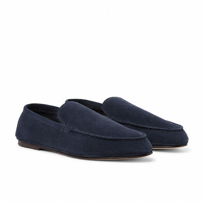 Loro Piana Mokassin Summer Anton Walk - Dark Blue Abyss