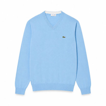 Lacoste Monochrome Baumwoll-Pullover Mit V-Ausschnitt