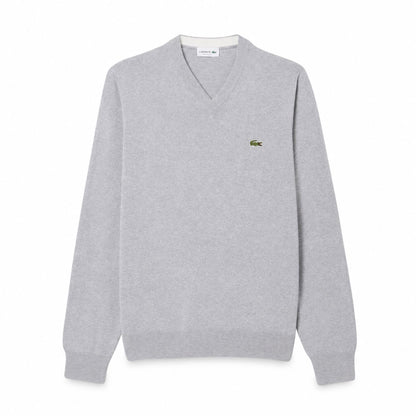 Lacoste Monochrome Baumwoll-Pullover Mit V-Ausschnitt