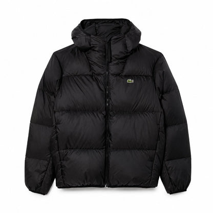 Lacoste Kurze Wasserabweisende Daunenjacke Mit Kapuze