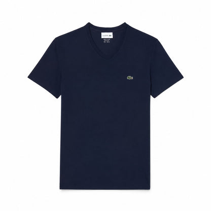 Lacoste Herren V-Ausschnitt T-SHIRT Aus Leichter Pima-Baumwolle