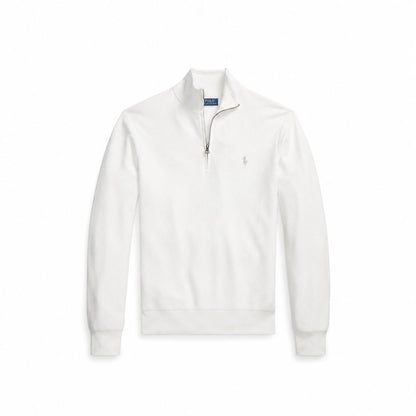 Ralph Lauren Mesh-Strick Baumwoll-Pullover Mit Viertel-Reißverschluss
