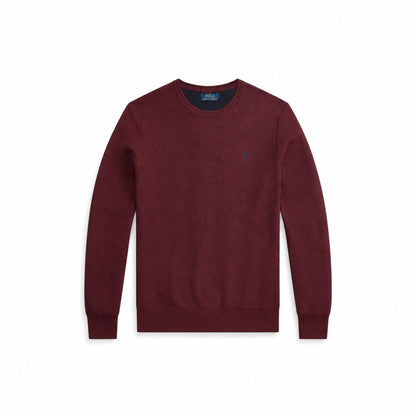 Ralph Lauren Mesh-Strick Baumwoll-Pullover Mit Rundhalsausschnitt
