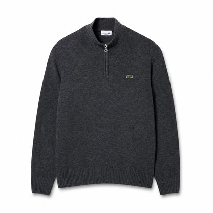 Lacoste Herren Pullover Mit Reißverschluss Und Hohem Kragen Aus Gekämmter Wolle