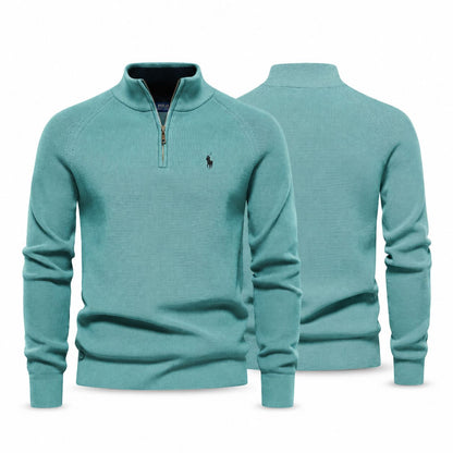 Ralph Lauren Zip Zopfstrick Woll-Pullover