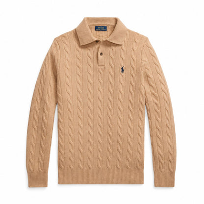 Ralph Lauren Wolle-Kaschmir Zopfmuster Pullover
