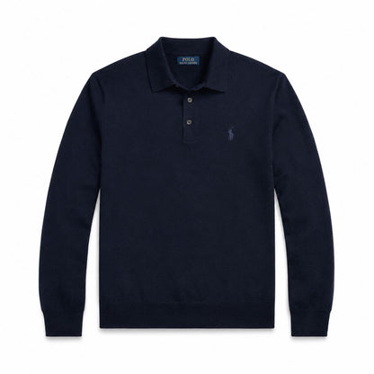 Ralph Lauren Woll-Pullover Mit Polo-Kragen