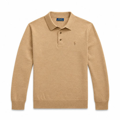 Ralph Lauren Woll-Pullover Mit Polo-Kragen