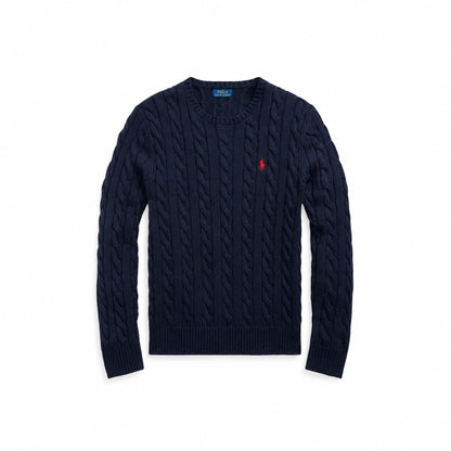Ralph Lauren Baumwoll-Pullover Mit Zopfmuster