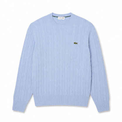 Lacoste Zopfstrick Pullover Aus Gekämmter Wolle Mit Rundhalsausschnitt