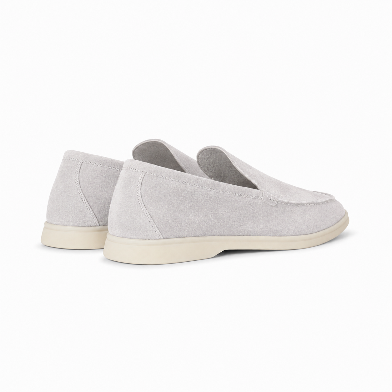 Loro Piana Mokassin Summer Walk - Silbergrau
