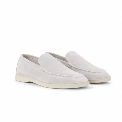 Loro Piana Mokassin Summer Walk - Silbergrau