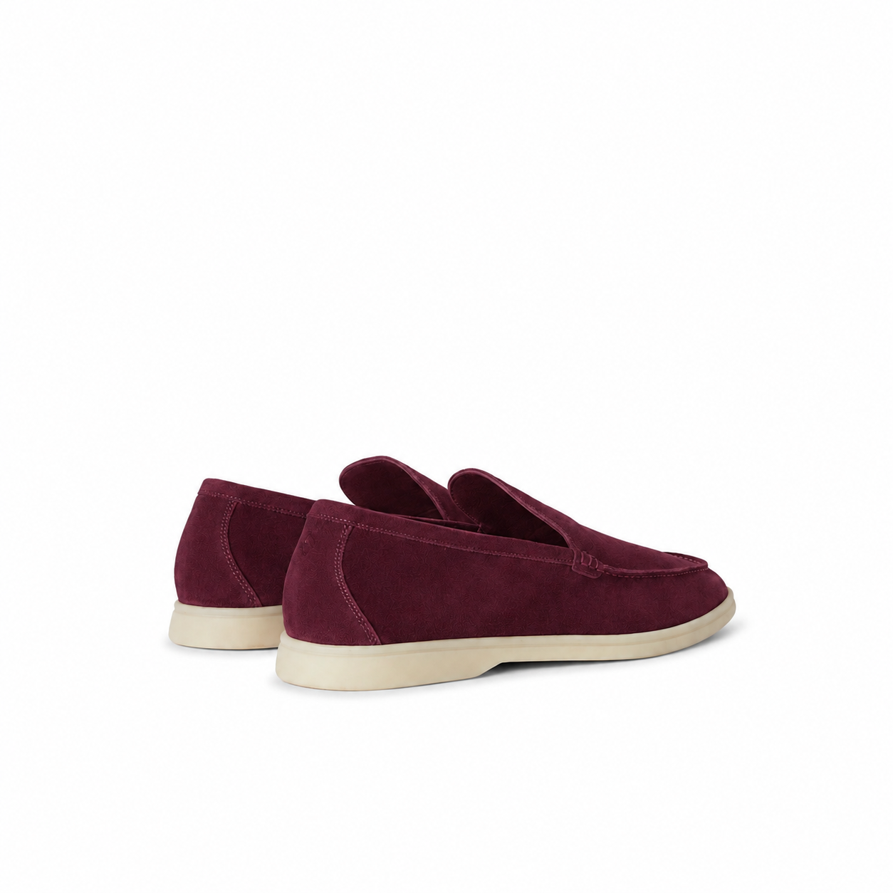 Loro Piana Mokassin Summer Walk - Burgunderrot