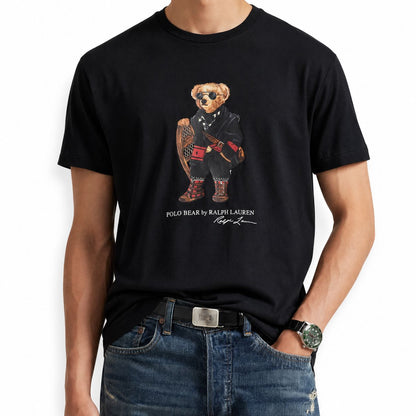 Ralph Lauren Classic Fit Polo Bear Jersey T-SHIRT Schwarz