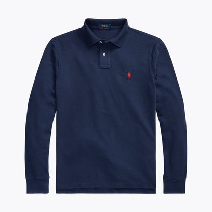 Ralph Lauren Langarm Polo-Shirt Aus Mesh-Baumwolle