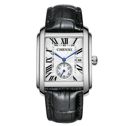 Poedagar Vintage Leder Armbanduhr