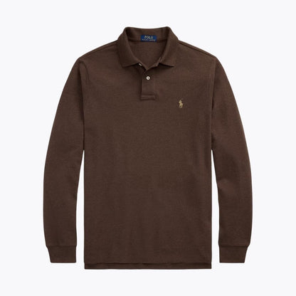 Ralph Lauren Langarm Polo-Shirt Aus Mesh-Baumwolle