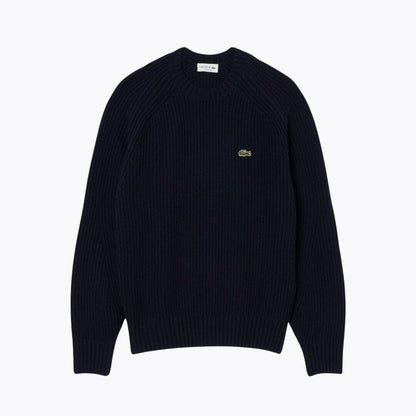 Lacoste Pullover Aus Dicker Gekämmter Wolle Mit Rundhalsausschnitt