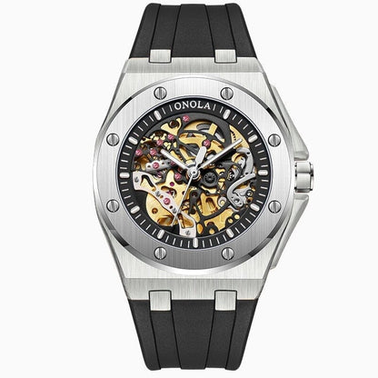 Poedagar Skeleton Oak Armbanduhr