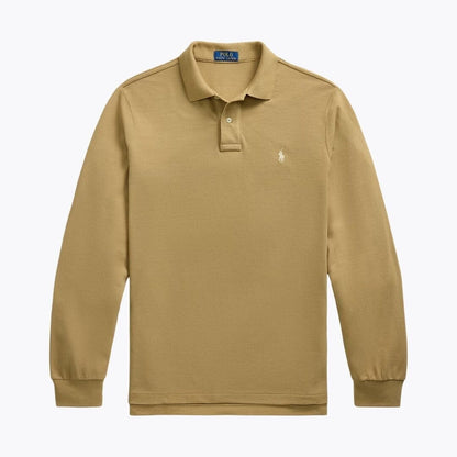 Ralph Lauren Langarm Polo-Shirt Aus Mesh-Baumwolle