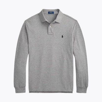 Ralph Lauren Langarm Polo-Shirt Aus Mesh-Baumwolle