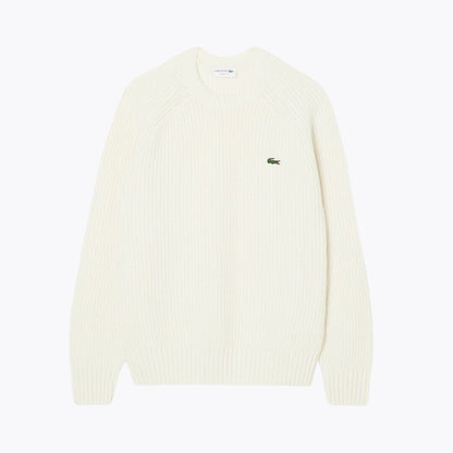 Lacoste Pullover Aus Dicker Gekämmter Wolle Mit Rundhalsausschnitt